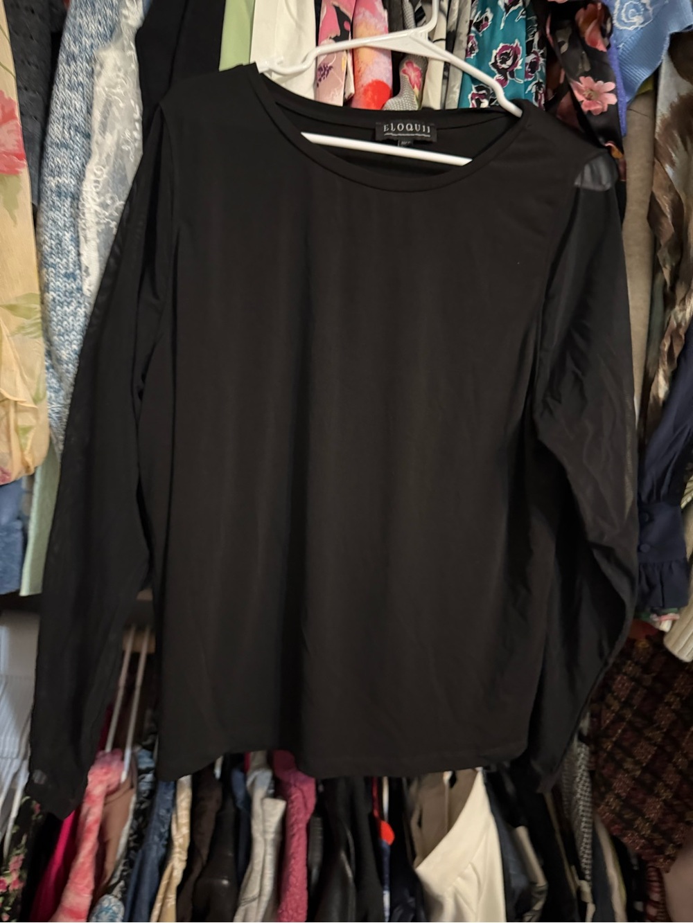 Eloquii mesh long sleeve top 18/20